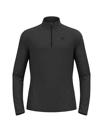 ODLO | Camiseta interior con cremallera para hombre Essentials Ceramiwarm | schwarz